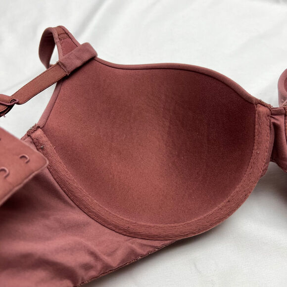 Victoria's Secret 34D Perfect Shape Underwire Bra Dark Pink Tee Shirt Bra - Picture 7 of 7